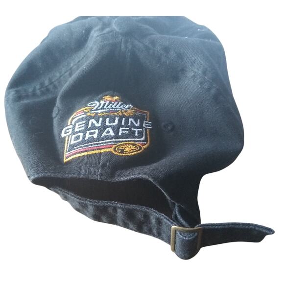 Miller Genuine Draft Minnesota Vikings Black Strap Back Hat - Picture 2 of 3